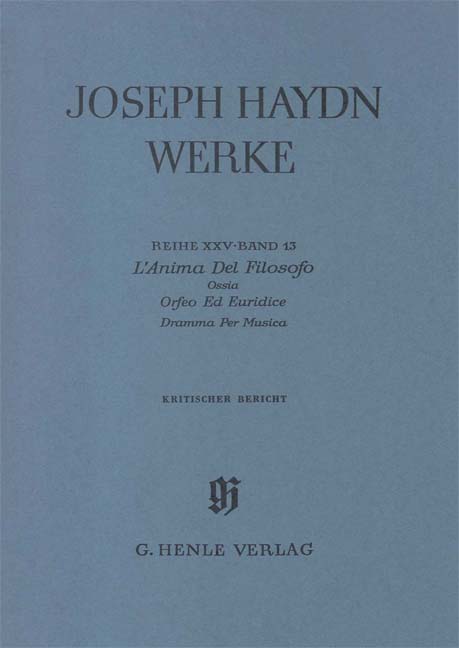 L'Anima Del Filosofo Ossia Orfeo Ed Euridice