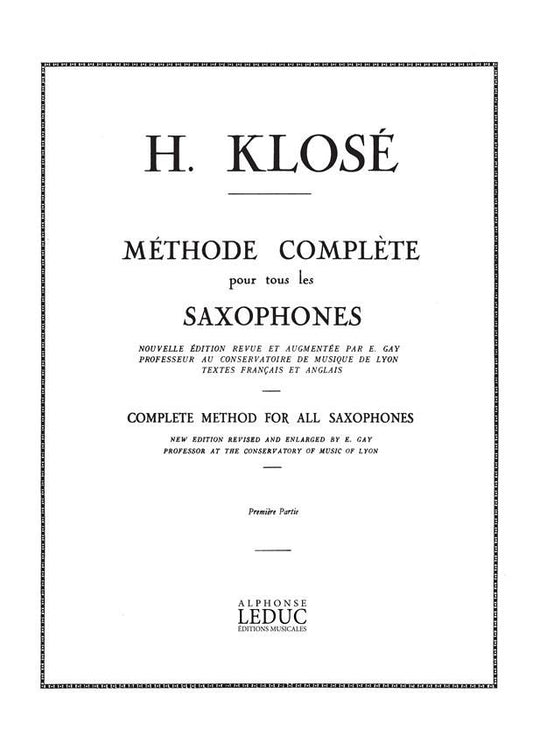 Méthode de Saxophone Vol. 1