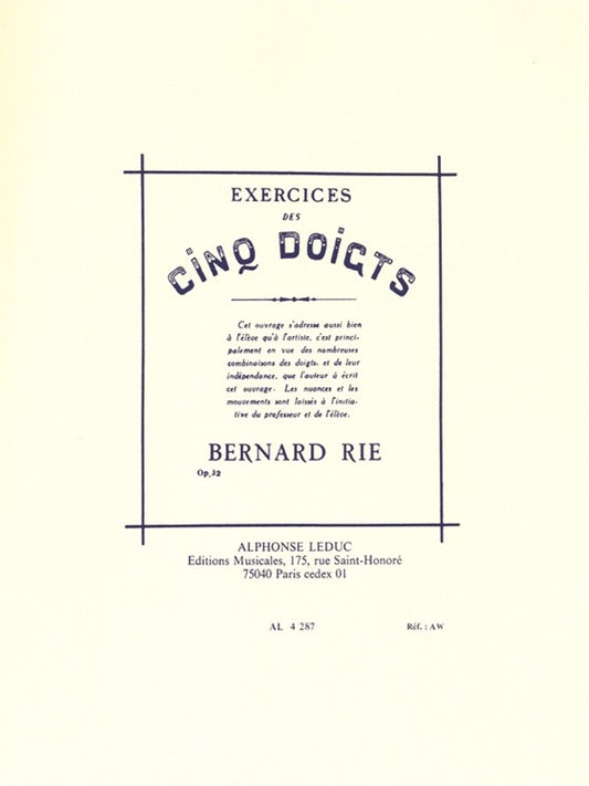 Exercices Des 5 Doigts Op.32