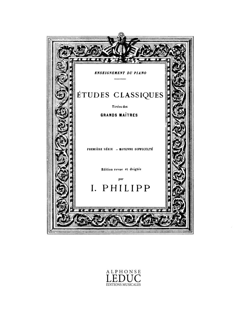 Études Classiques Tirées Des Grands Maîtres Volume 1