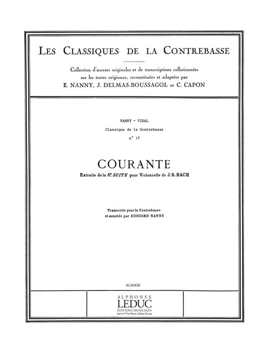 Classique Contrebasse n° 17 Suite n° 6 Double Bass