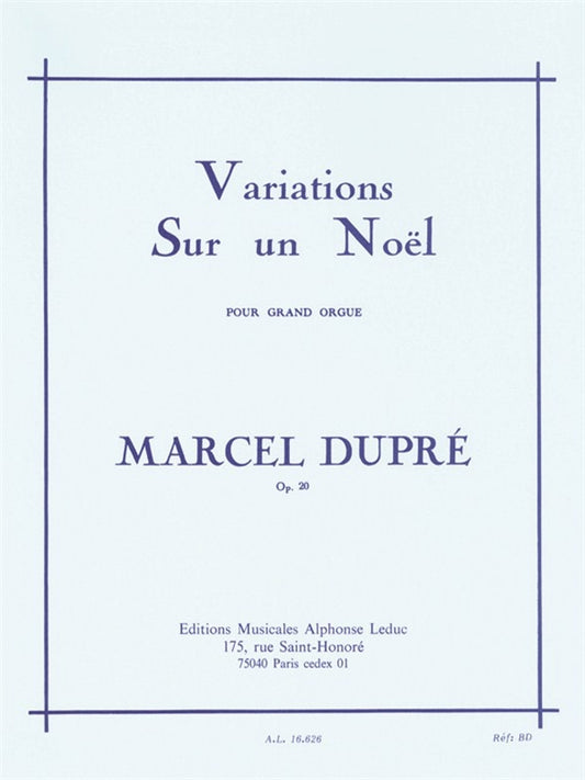 Variations Sur un Noël pour grand-orgue, Op.20