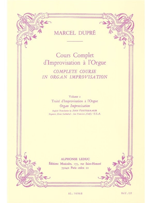 Cours complète d'improvisation à l'Orgue Vol. 2