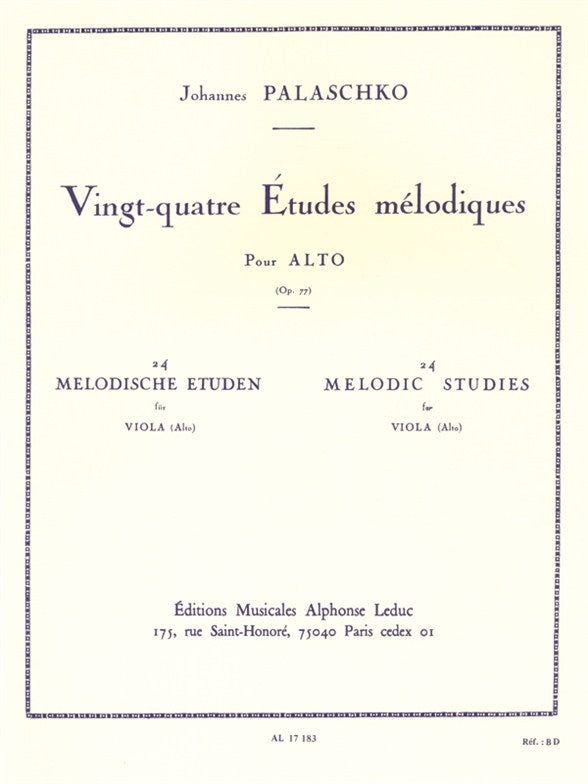24 Études Mélodiques Op.77