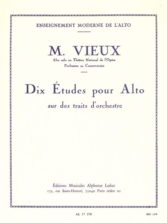 10 Études Sur Des Traits D'Orchestre