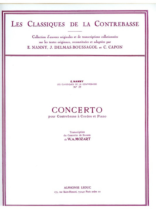 Concerto pour contrebasse et piano