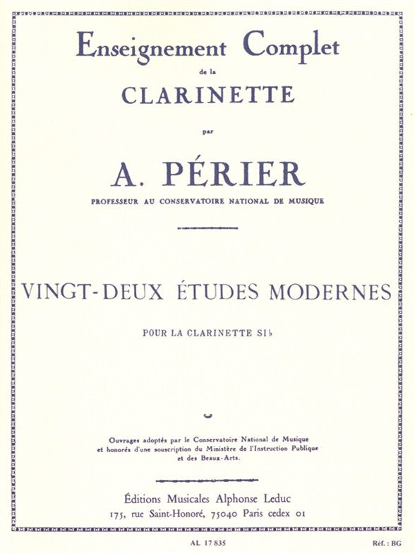 22 Etudes modernes