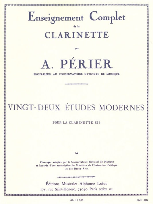 22 Etudes modernes