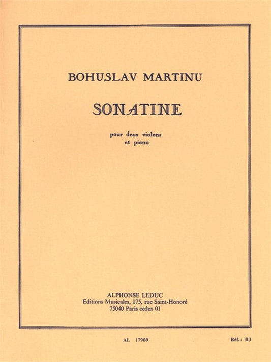 Sonatina pour 2 violons et piano