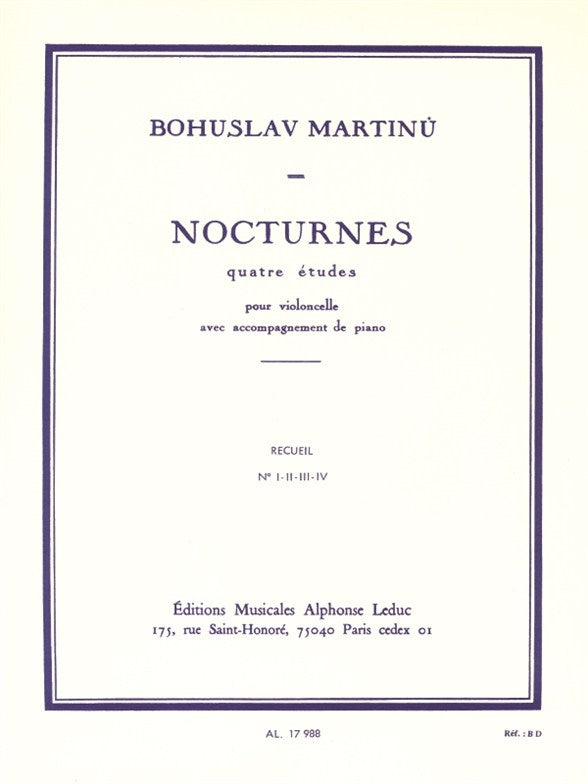 Nocturnes pour violoncelle et piano