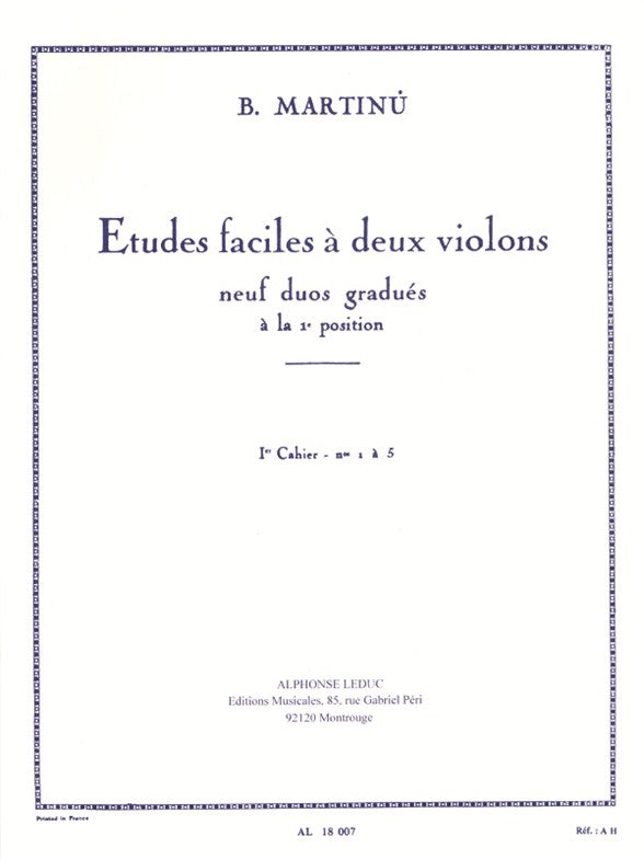 Études Faciles À 2 Violons Volume 1