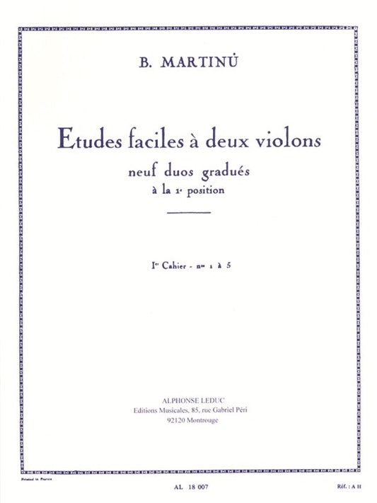 Études Faciles À 2 Violons Volume 1