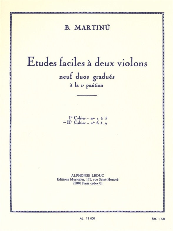 Études Faciles À 2 Violons Volume 2