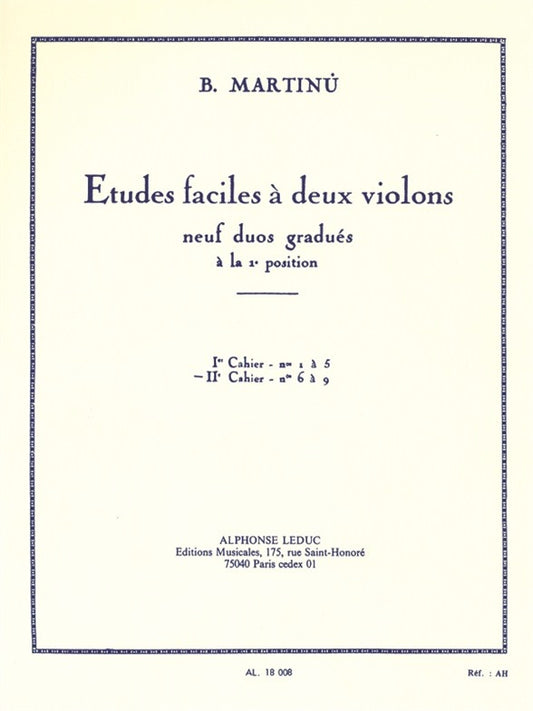 Études Faciles À 2 Violons Volume 2