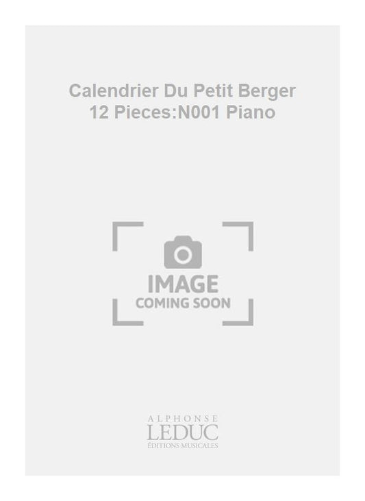 Calendrier Du Petit Berger 12 Pieces:N001 Piano