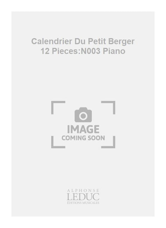 Calendrier Du Petit Berger 12 Pieces:N003 Piano