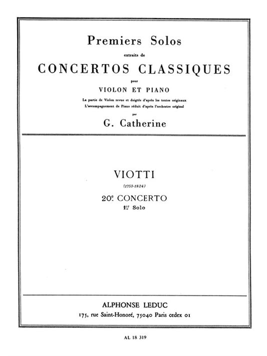 Premiers Solos Concertos Classiques