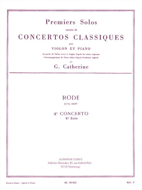 Premiers Solos Concertos Classiques