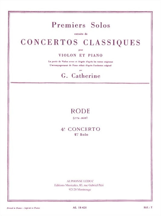 Premiers Solos Concertos Classiques