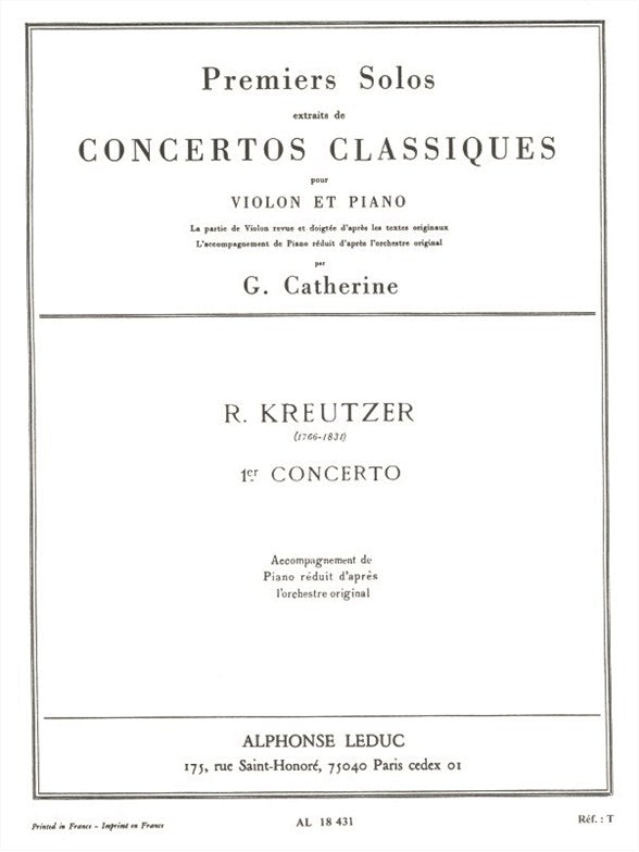 Premiers Solos Concertos Classiques - 1er concerto