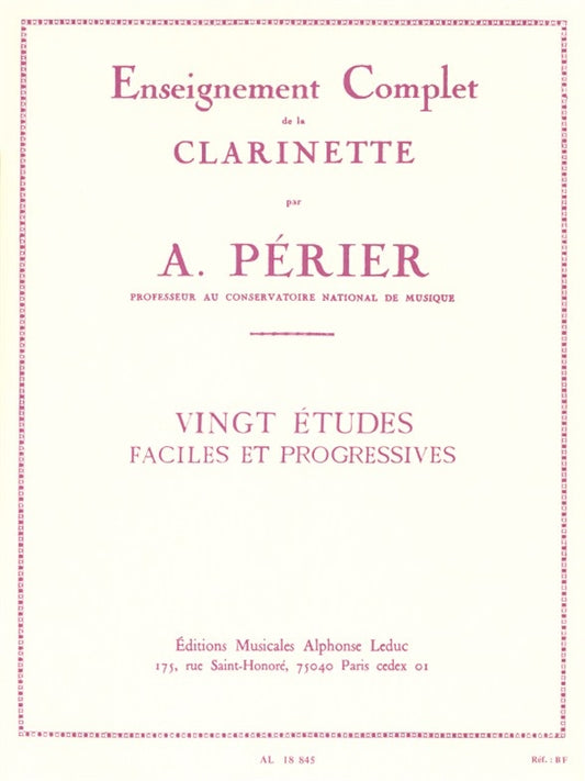 20 Études Faciles Et Progressives