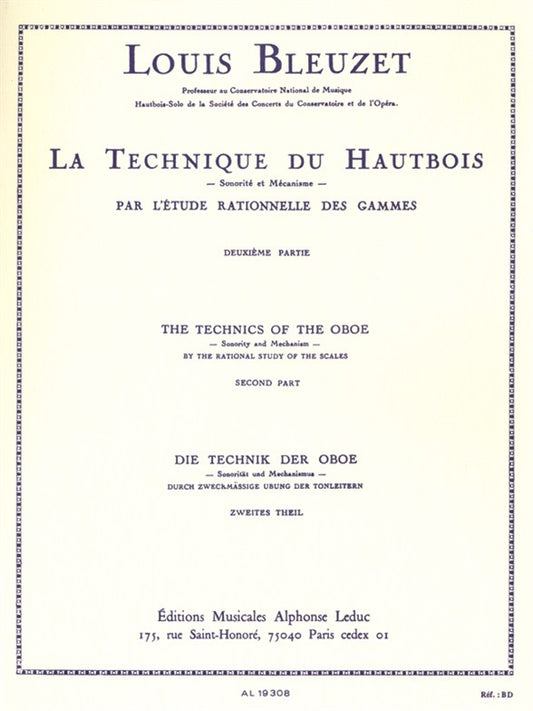 The Technique Of The Oboe