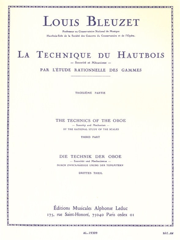 The Technique Of The Oboe
