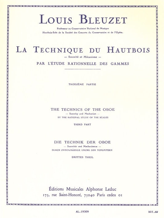 The Technique Of The Oboe