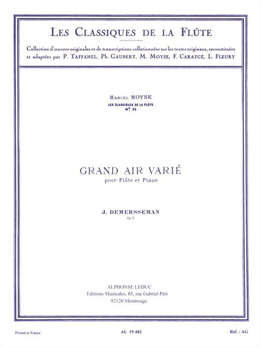 Grand air varié op. 3 Le trémolo