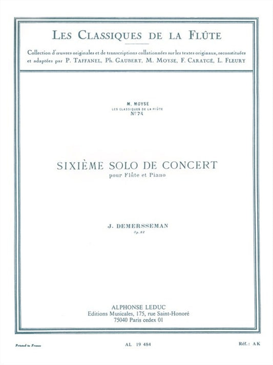 6ème Solo de Concert Op. 82