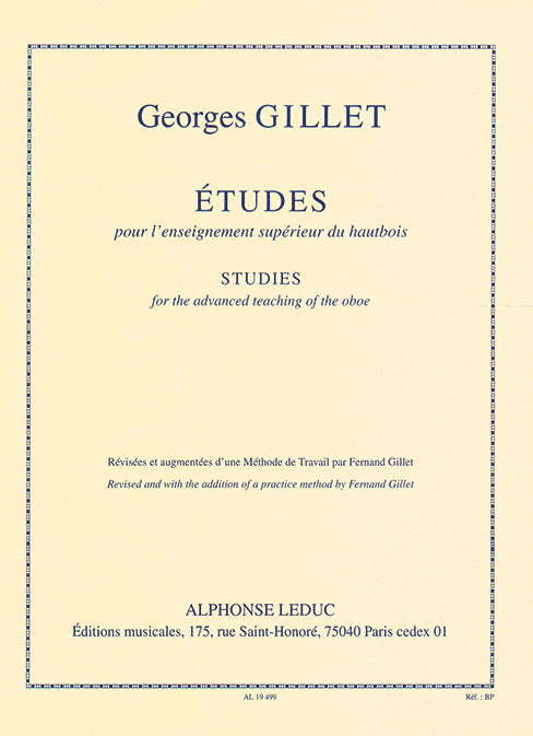 Études pour L'Enseignement Supérieur Du Hautbois