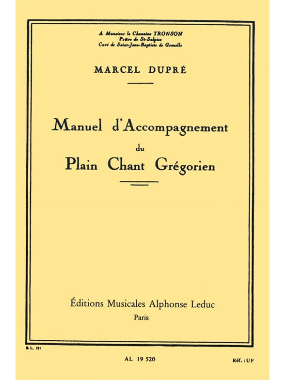 Manuel d'Accompagnement du Plain Chant Grégorien