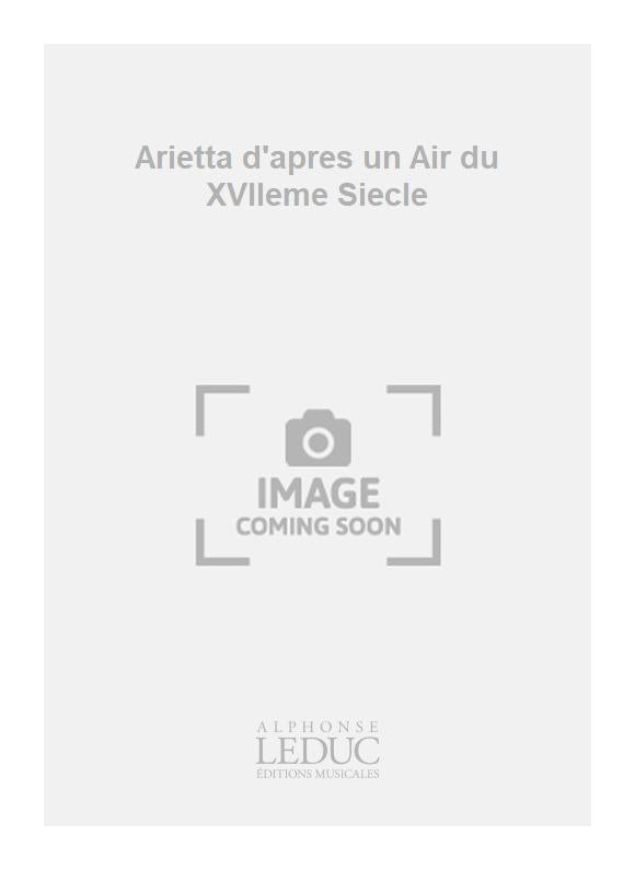 Arietta D'Après Un Air Du 18e Siècle