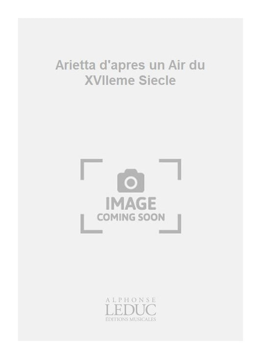 Arietta D'Après Un Air Du 18e Siècle