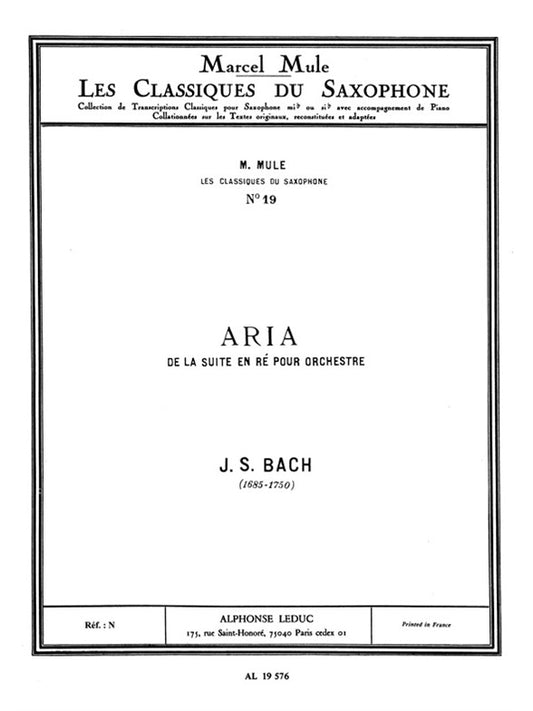 Aria From Suite in D BWV 1068