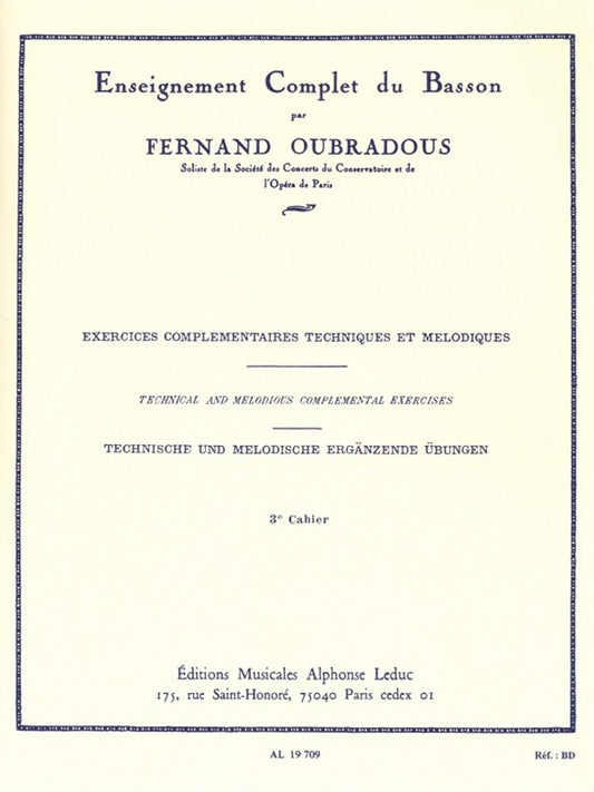 Enseignement complet Volume 3