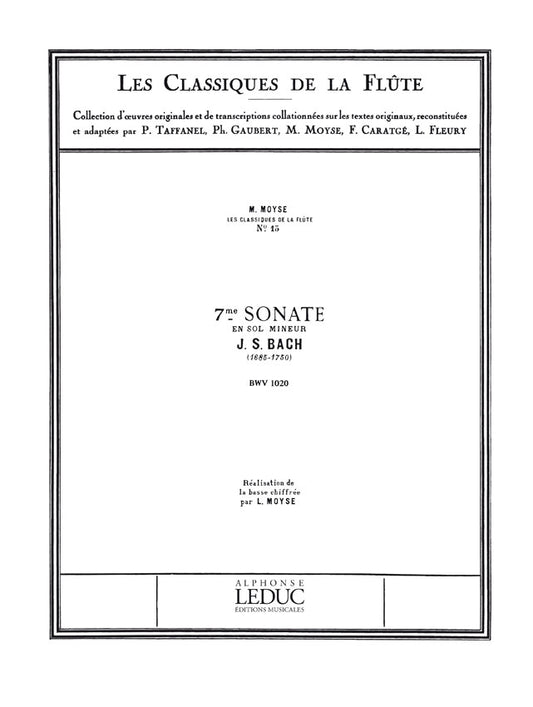 Sonate n° 7, BWV1020 en sol mineur