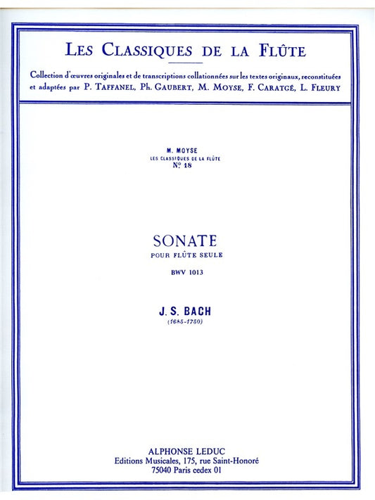 Sonate BWV1013 en la mineur