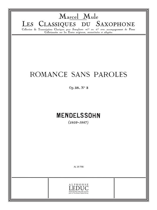 Romance sans Paroles n° 3 (Classiques n° 60)