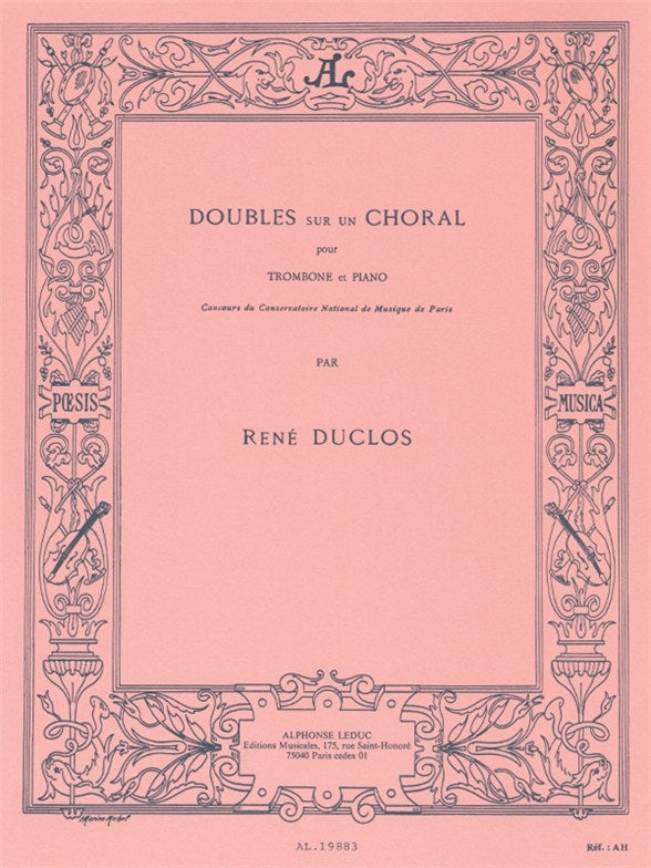 Doubles Sur Un Choral pour Trombone et Piano