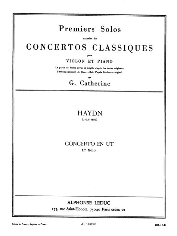 1er Solo Extrait concerto En Ut Violon