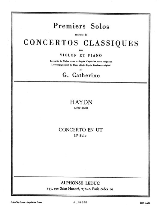 1er Solo Extrait concerto En Ut Violon
