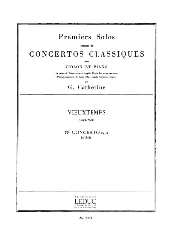 1er Solo Extrait concerto n° 1 En Mi Majeur