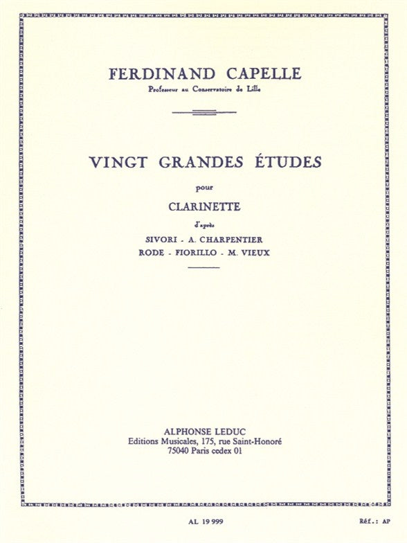 20 Grandes Études pour Clarinette
