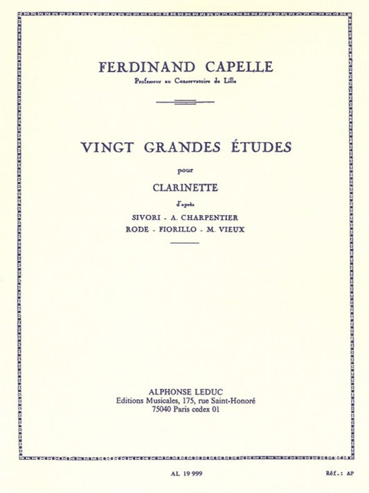 20 Grandes Études pour Clarinette
