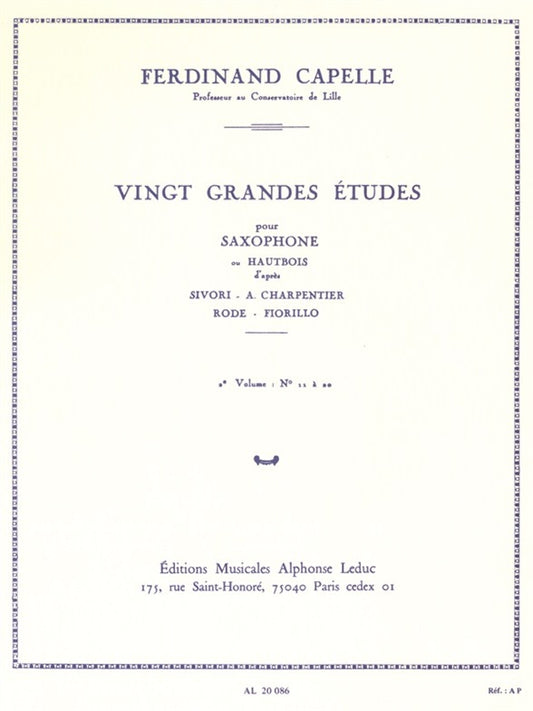 20 Grandes Études Volume 2 (Nos.11 - 20)
