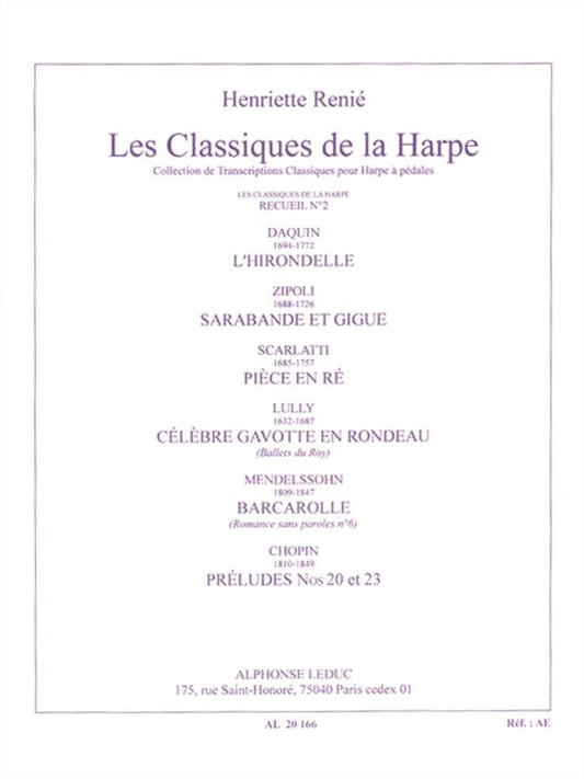 Les Classiques De La Harpe - Volume 2
