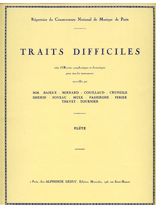 Traits Difficiles (Flute)