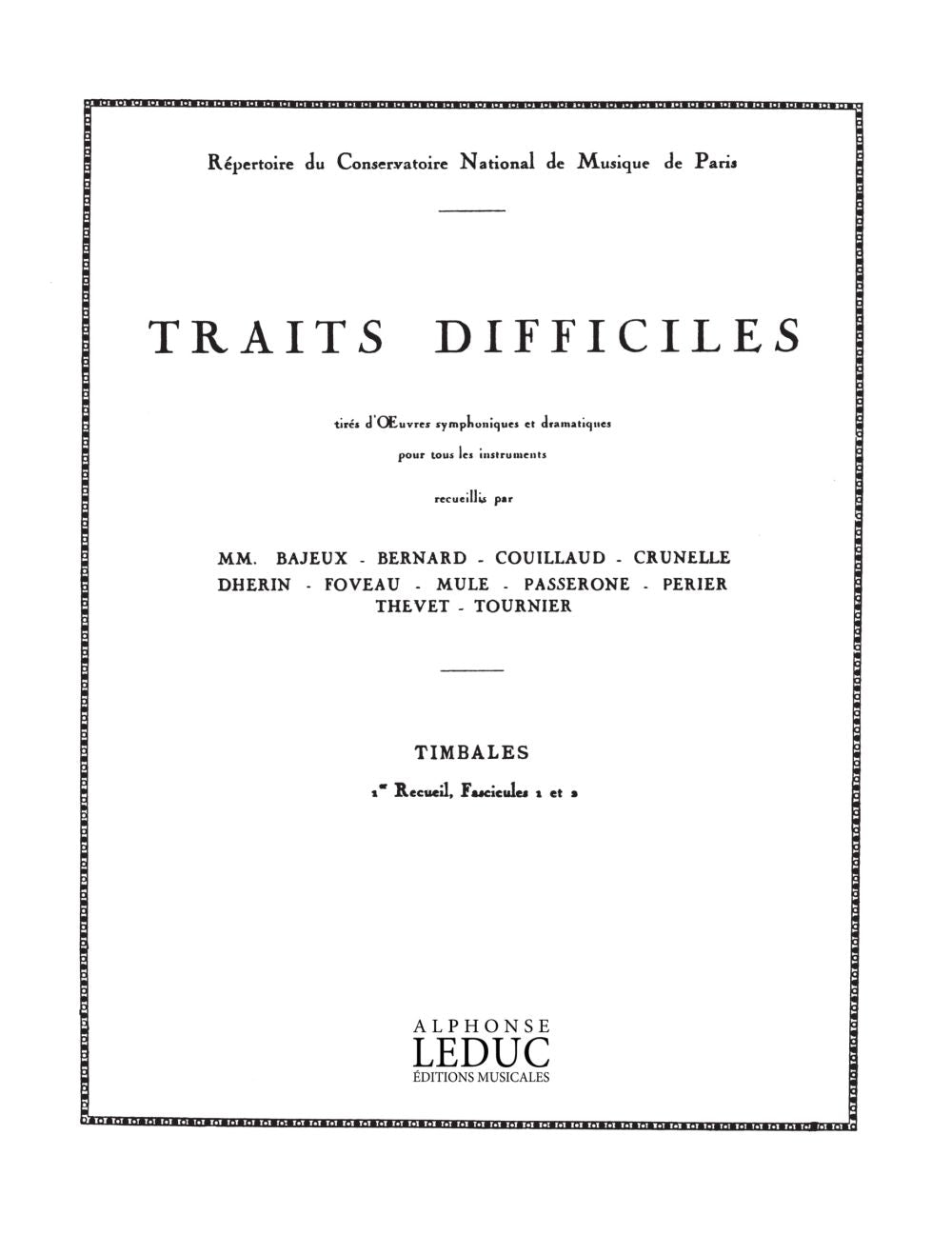 Traits difficiles pour Timbales