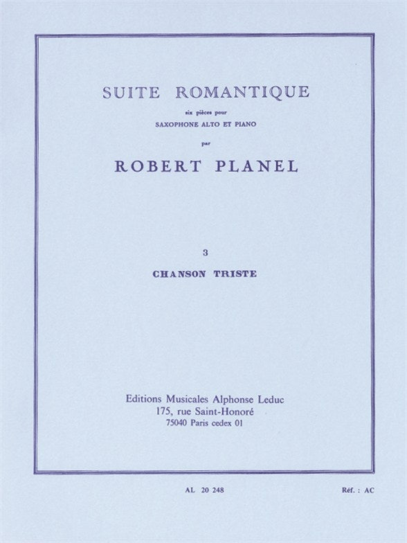 Suite Romantique n° 3 Chanson Triste
